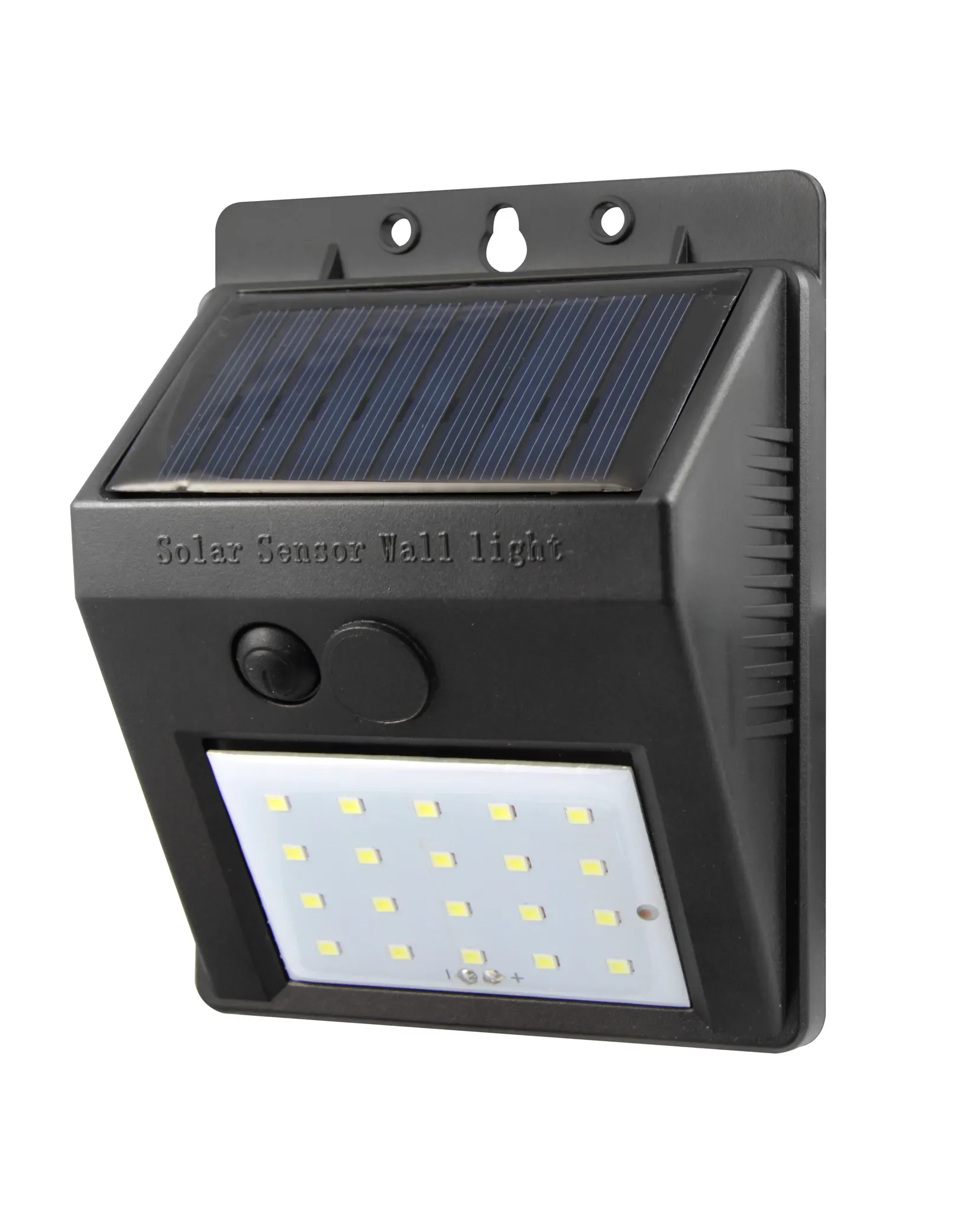MasterLED Solar Wandleuchte 20xLED – Kaltweiß 6000 K, Schwarz, IP65
